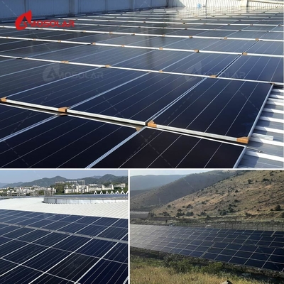 Anodisierte Aluminiumlegierungsrahmen 410W Schindelfeldsolarkollektoren PV-Modul für Solardachkollektoren