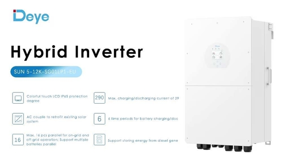360V Eingangsspannung Deye SUN-12K-SG04LP3-EU Wechselrichter für Hybrid-Solarsystem
