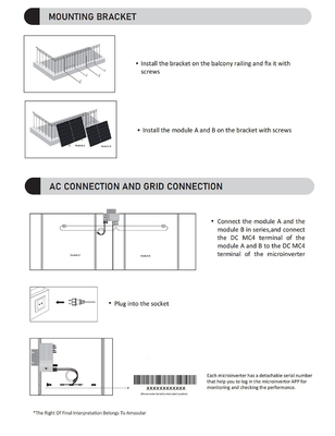 600w 800w Monocrystalline Silizium Solar Hybrid Power System Kit für Balkon von Amosolar