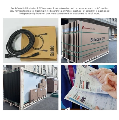 Amosolar Solar Europe Warehouse 600W 800W Balkon Solaranlagen-System Systemintegration