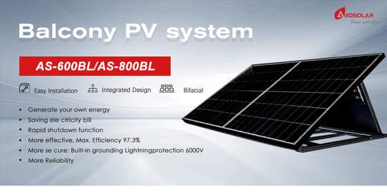 1000w 600w 800w Amosolar SolarUnit EU Stock Garden Balkon Solarpaneelsystem für Zuhause
