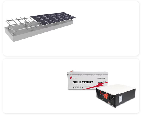 1-50KW Lithium-Ionen-Batterie Amosolar Hybrid On-Off-Grid Solarstrom-System-Kit für Zuhause