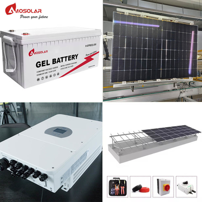 1-50KW Lithium-Ionen-Batterie Amosolar Hybrid On-Off-Grid Solarstrom-System-Kit für Zuhause