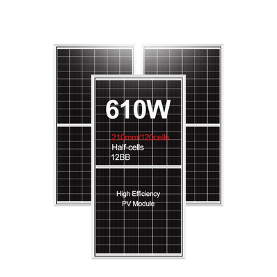 210mm 595w 600w 605w Monokristallines Solarpanel mit 120 Zellen OEM ODM Großartige Leistung