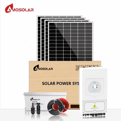 MPPT-Controller Amosolar 5kw 10kw Hybrid-Solar-Panelsystem mit wiederaufladbarer Batterie