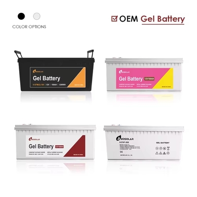 Amosolar 12V 24V 100Ah 200Ah 300Ah 400Ah Deep Cycle Gel Solarbatterie für Elektroautos
