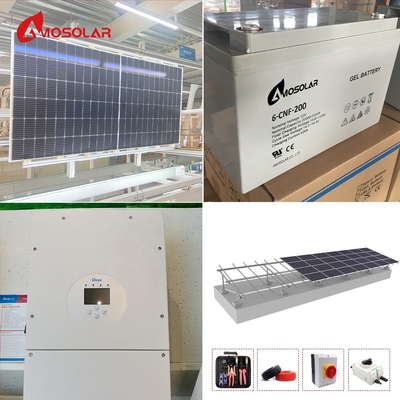 MPPT-Controller Amosolar 5kw 10kw Hybrid-Solar-Panelsystem mit wiederaufladbarer Batterie