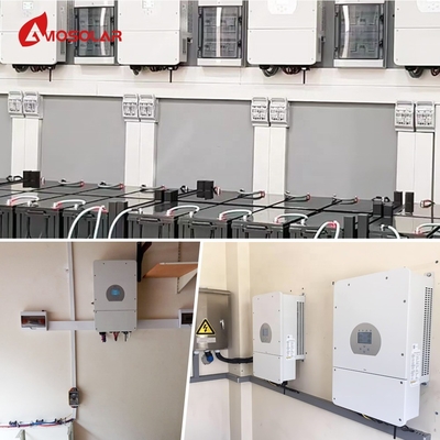 MPPT-Controller Amosolar 5kw 10kw Hybrid-Solar-Panelsystem mit wiederaufladbarer Batterie