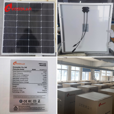 80W 90W 100W 110W 120W Mini-Solarpanel für AS100M6-32 Höchstleistungstrom Imp 5.07