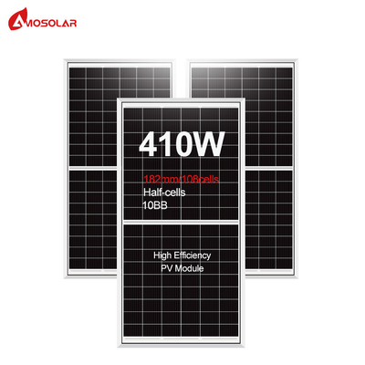 Amosolar 410W Halbzellmonokristalline Solarzelle mit IP68-Kennungsbox