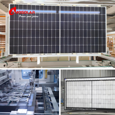 182mm Halbzell-N-Typ Mono Solar PV Modul 570W 580W 590W mit IP68 Verbindungskiste