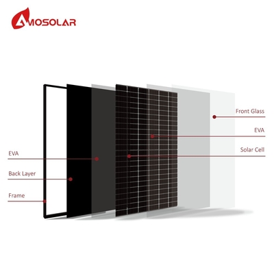 Monokristalline 540W 545W 550W Solarzellen mit PV- und MC4-kompatiblem Anschluss
