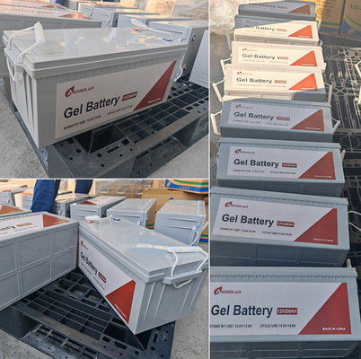 Amosolar dauerhafte 12V 24V 100Ah 200Ah Blei-Säure-Batterie für Solarenergie und Inverter