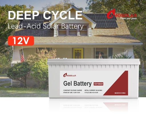 12V/24V/36V/48V Amosolar-Blei-Säure-Gel-Batterie 100ah 200ah für Off-Grid-Solarsystem