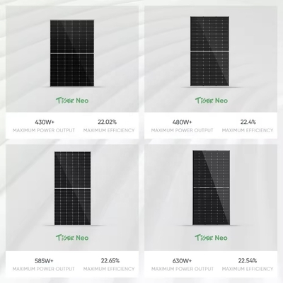 22% Leistungsfähigkeit des Panels 144 Zellen N-Typ-Solarkollektor für Solarstromanlage
