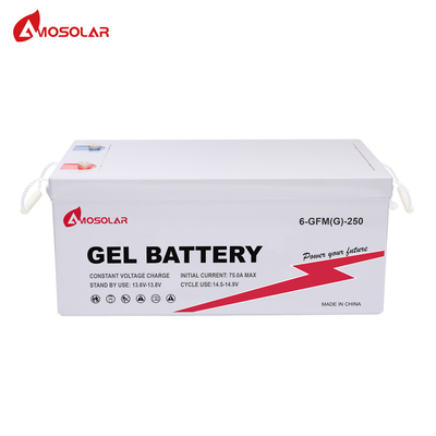 330*173*212mm Deep Cycle Gel Solarbatterie 12V 100AH 200AH 250AH für Amosolarenergie