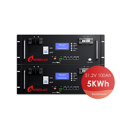 Amosolar 48V 51.2V 100AH 200AH Lithium-Ionen-Batterie mit Rack