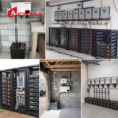 Amosolar 48V 51.2V 100AH 200AH Lithium-Ionen-Batterie mit Rack