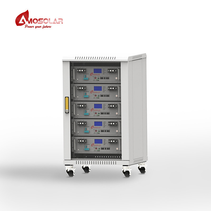 Amosolar-Rack-montierte 48V Lithiumbatterie mit 100Ah/200Ah Leistung für Solar PV-Systeme