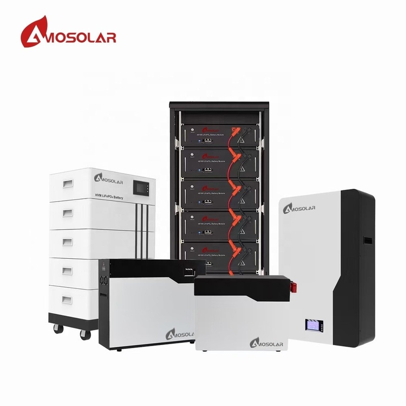 48V/51.2V Amosolar Lithium-Ionen-Batterien für die Solarspeicherung 100ah 200ah 10kwh 20kwh