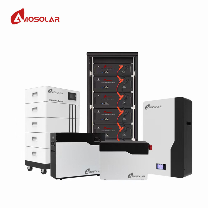 48v 51.2v 100Ah 200Ah Lithium Lifepo4 Prismatische Zellen Pack Bms Bildschirmregal für Speichersysteme