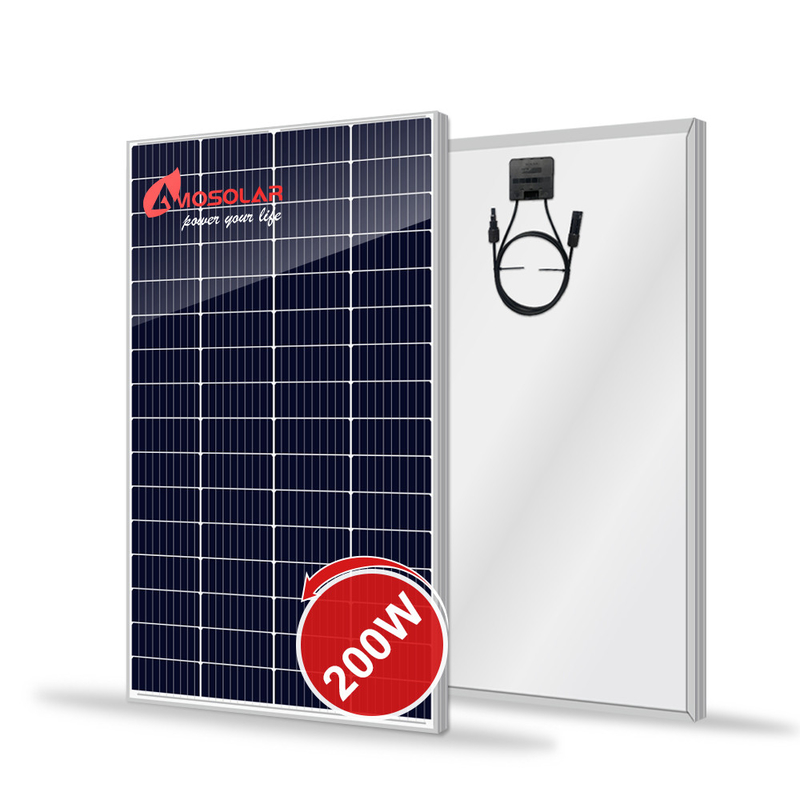 200 Watt Halbzell-PERC-Solarpanel mit 11,28 Vmp und Paneldimensionen von 1405*700*30 mm