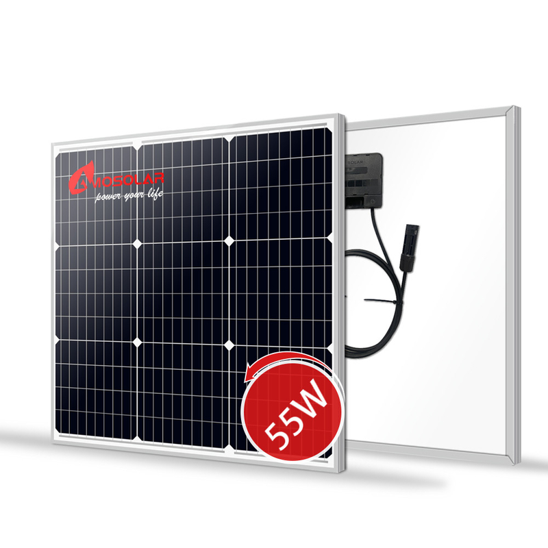 Kleingröße 20W 30W 40W 50W 55W 60W Monokristallines Solarpanel mit IP67-Kopplungskiste